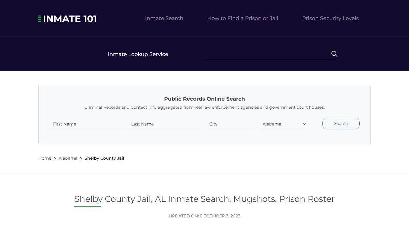 Shelby County Jail, AL Inmate Search, Mugshots, Prison Roster